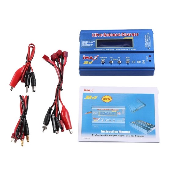 IMAX B6 80W Digital Battery Charger for RC Car Lipro Balance Charger Discharger NiMh Li-ion Ni-Cd 12V 5A AC Power Plastic